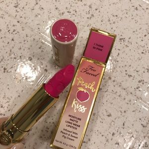 Too Faced Peach Kiss Lipstick - I Think in Pink